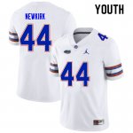 Youth Florida Gators #44 Daquan Newkirk NCAA Nike White Authentic Stitched College Football Jersey MKF3762UJ